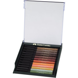 Boîte de 12 Feutres Pitt Artist pen Terre