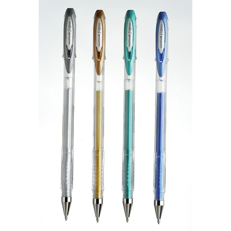 Stylo gel signo Métallisé à l'unité - Métallisé - Argent