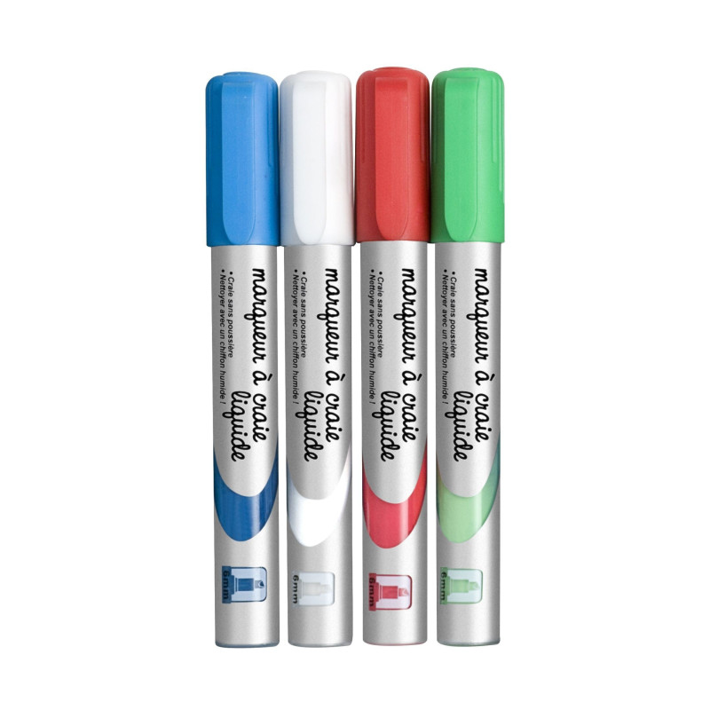 Set de 4 marqueurs craie liquide classique