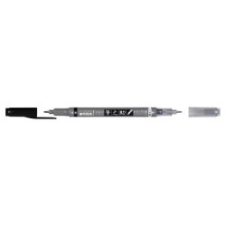 Feutre pinceau FUDENOSUKE TWIN noir et gris