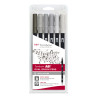 Feutre dual brush pen ABT étui 6 "Tons de gris"