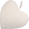 Lot de 10 coeurs en coton blanc 8 x 9 cm