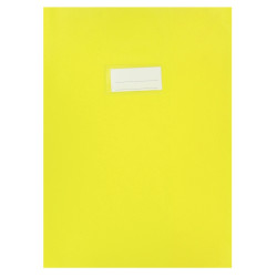 Paquet de 10 protège-cahiers en PVC 21/100ème, pour format A4, jaune