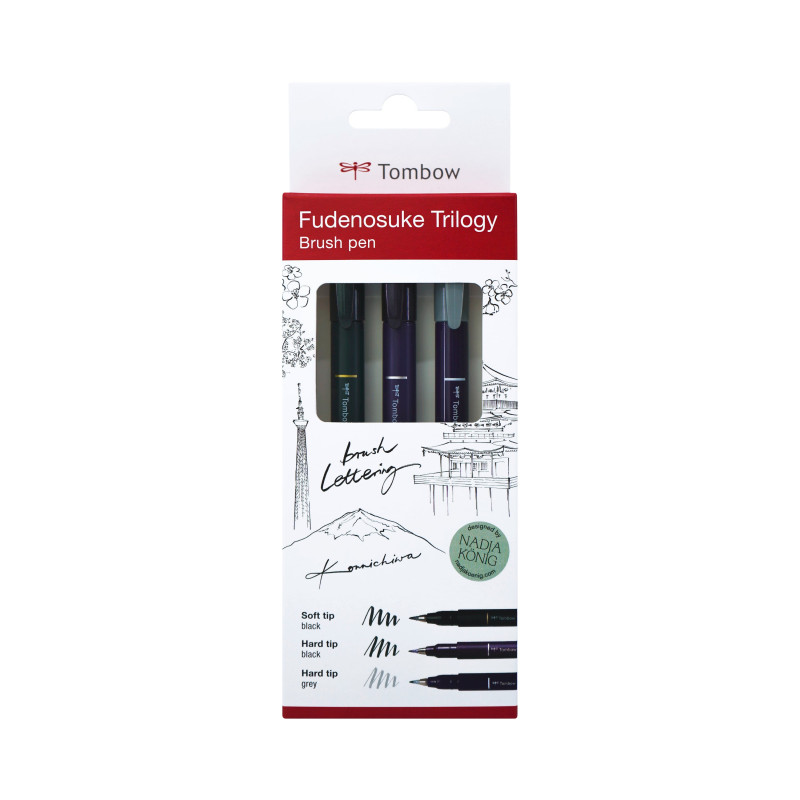 Set de 3 crayons de calligraphie Fudenosuke