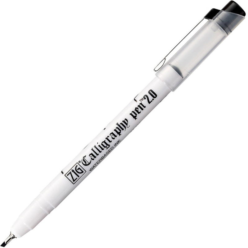 Feutre calligraphie pointe oblique 2mm noir