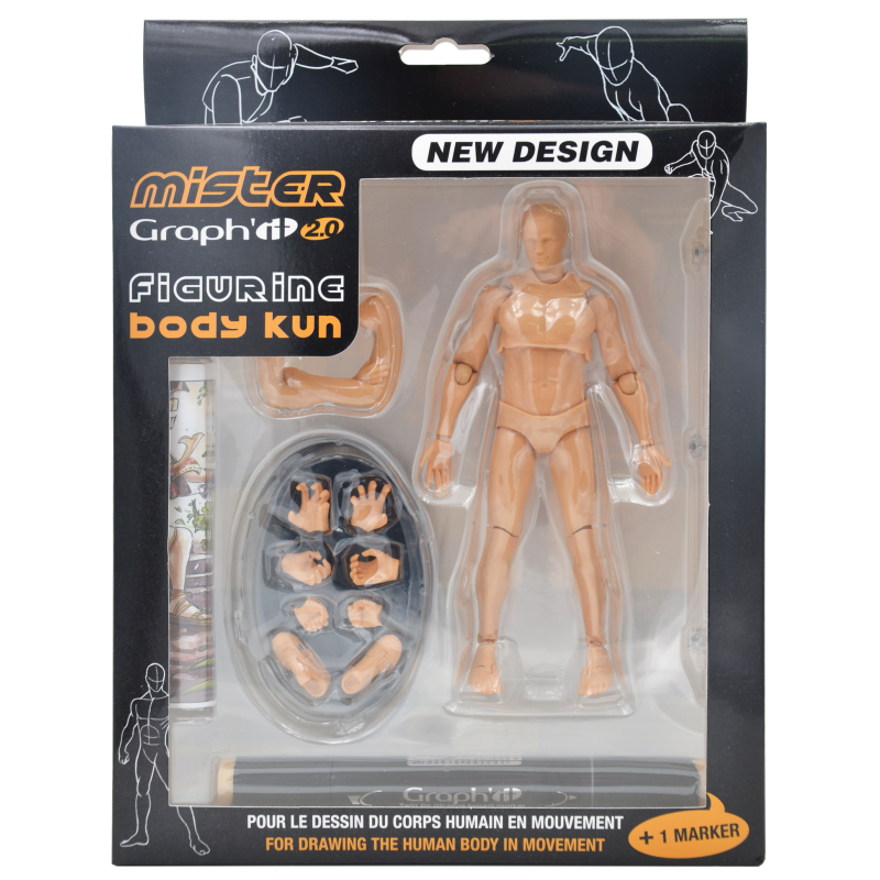 Figurine articulée Mister/Miss 2.0 + 1 Graphite Marker - Miss Graph'it