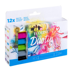 Boîte de 12 feutres Ecoline DuoTip