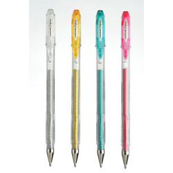 Stylo gel signo Pailleté à l'unité - Uni-ball - Pailleté - Violet