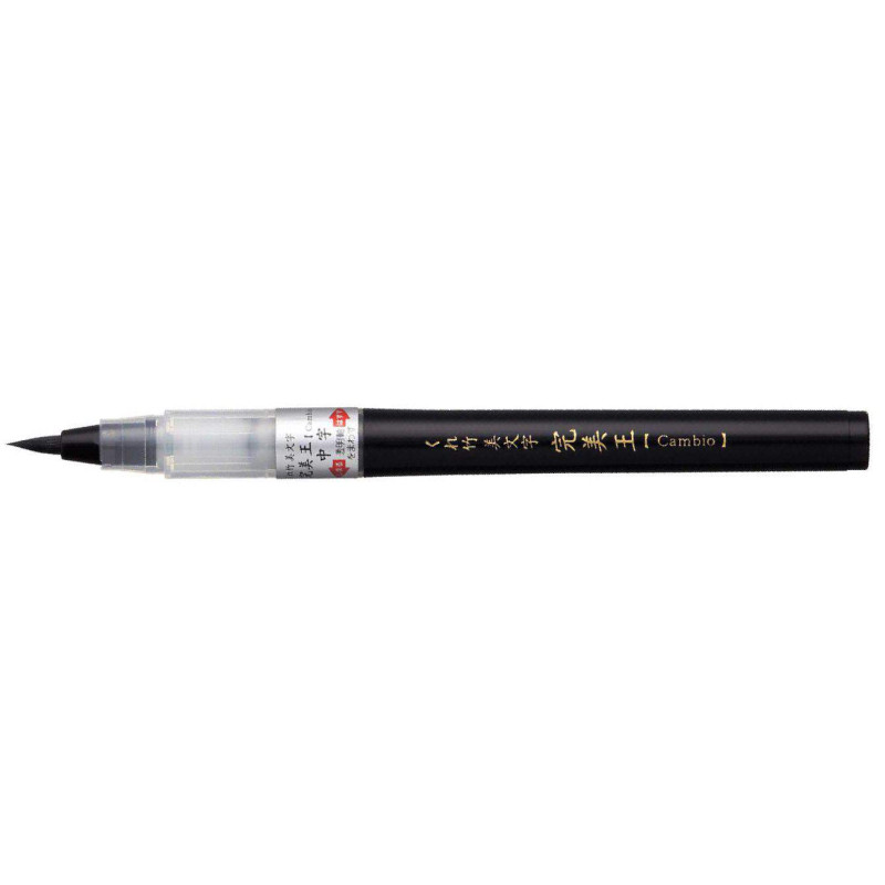 Pinceau réservoir d'encre Bimoji "Cambio" pointe moyenne noire