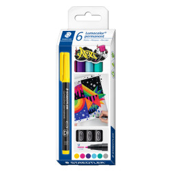 Etui de 6 feutres Lumocolor 317