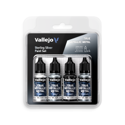 Set de peinture acrylique Argent sterling TMM 4x18ml