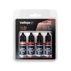 Set de peinture acrylique Rouge Rubis TMM 4x18ml