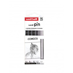 Pochette de 5 feutres technique PIN Comics
