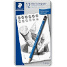 STAEDTLER - Crayons graphite - Mars Lumograph 100 - Boîte métal 12 cra