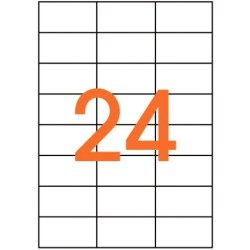 Boîte de 2400 étiquettes multi-usages blanches 70x37mm