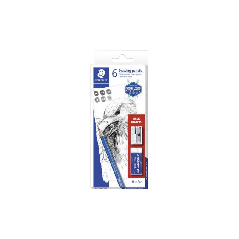 Set de 6 crayons Mars Lumographe 100