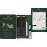 Set metal de 8 Crayons Pitt Graphite Matt + 3 accessoires