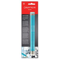 Lot de 2 crayons Sketcher inactinique non-photo bleus