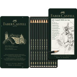 Set "art" de 12 crayons graphite Castell 9000