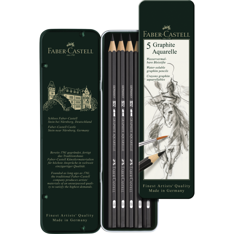 Set 5 Crayons Graphite Aquarelle