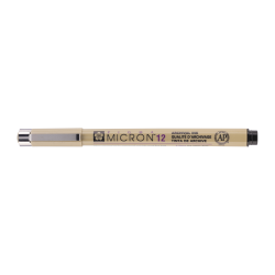 Feutre Pigma Micron 0.70 mm n°49 noir pointe calibre 12