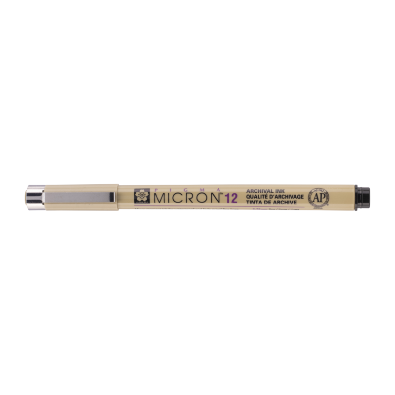 Feutre Pigma Micron 0.70 mm n°49 noir pointe calibre 12