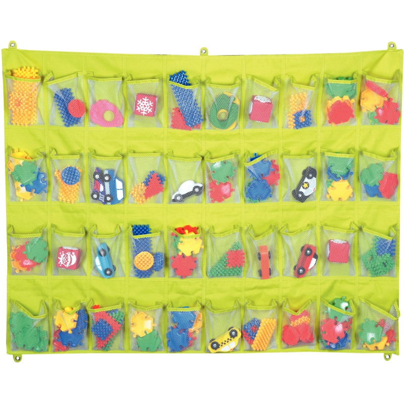 Rangement mural 40 pochettes vert
