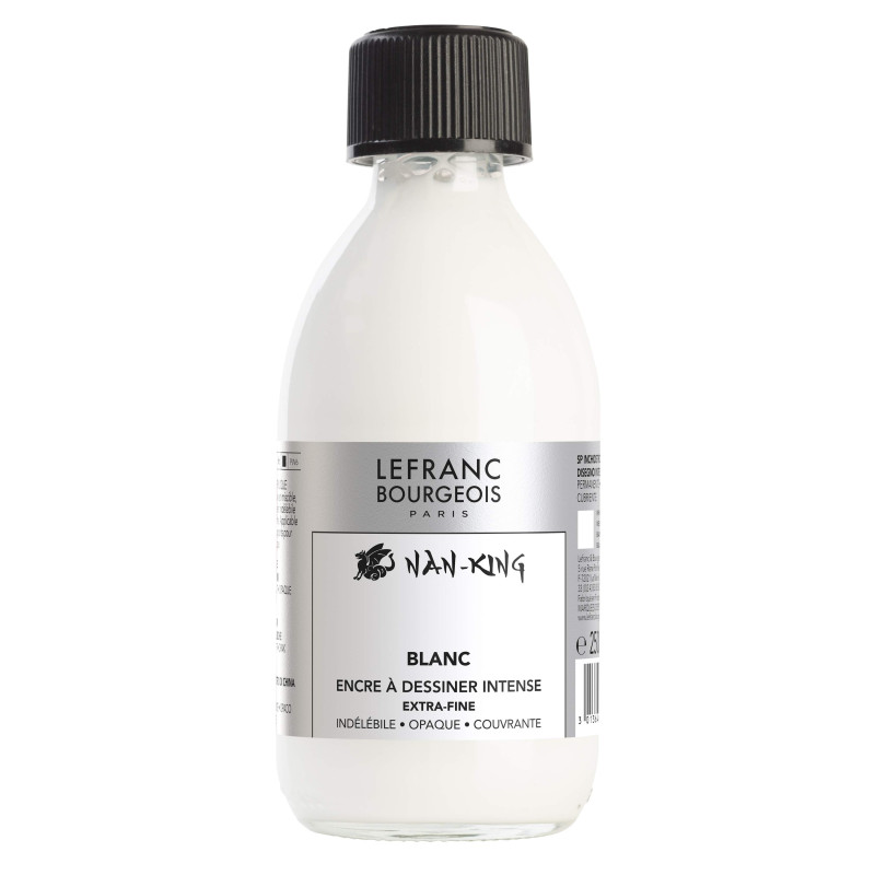 Encre à dessiner Nan-King 250 ml- 10 couleurs - 001 BLANC