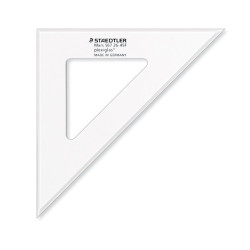 Equerre avec bords anti-taches - 60° - 26cm