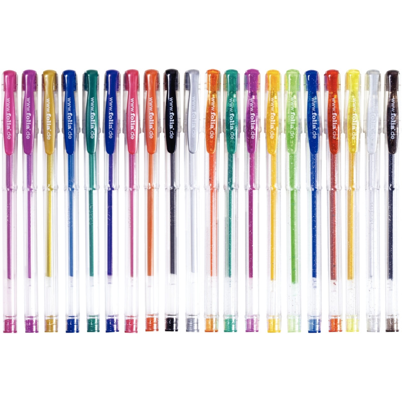 Pochette de 20 stylos gel fantaisie assortis