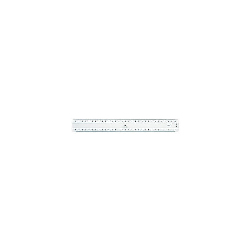 Règle transparente 2 biseaux - 20cm GX22