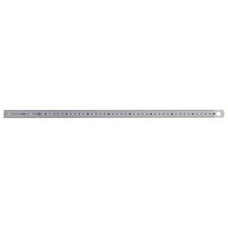 Réglet inox dela - 50cm gradué 2 faces flexible