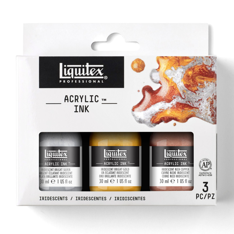 Set de 3 Encres ink 30 ml - Couleurs iridescentes