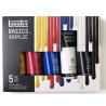 Set de 5 couleurs primaires acrylique fine Basics Acrylic 118 ml