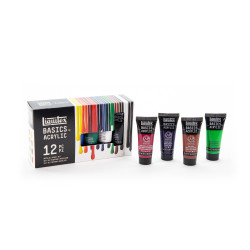 Boîtes de tubes de 22ml de peinture acrylique fine Basics Acrylic - Bo