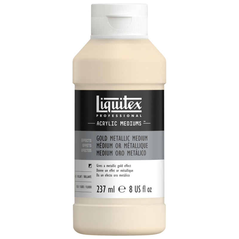 Médium effet métallique or/argent 237 ml - Effet or
