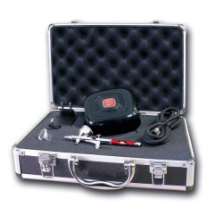 Mallette aérographe + compresseur AM02+