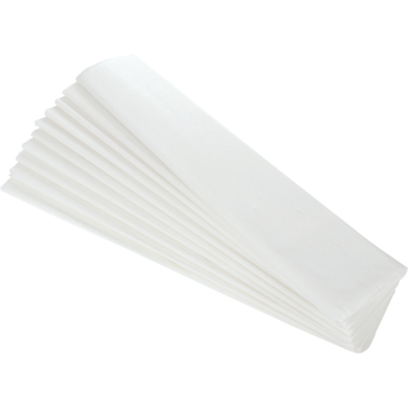 Paquet de 10 feuilles crépon supérieur 250x50 blanc