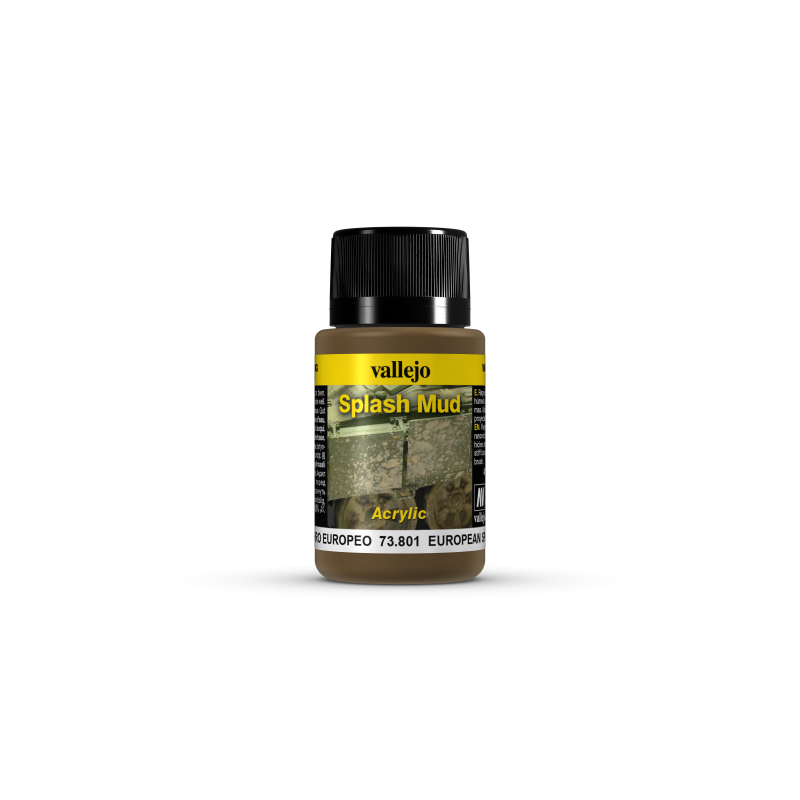 Peinture effets temps 40 ml : projections boue européenne
