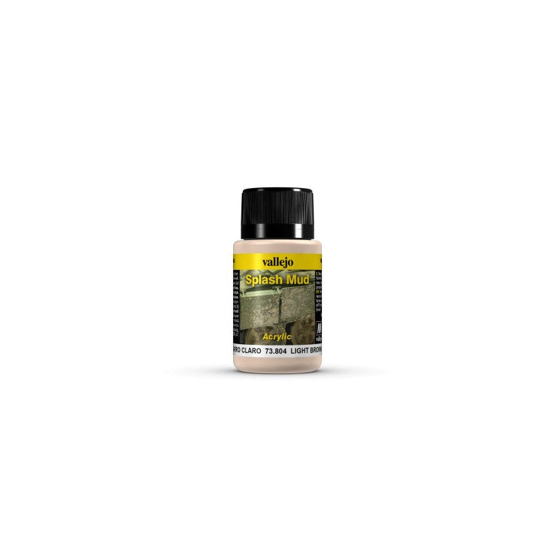 Peinture effets temps 40 ml : projections boue marron clair