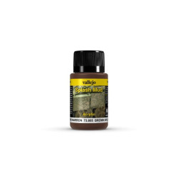 Peinture effets temps 40 ml : projections boue marron