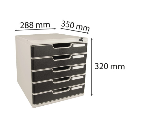 MODULO A4 5 tiroirs fermeture à clé
