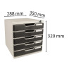 MODULO A4 5 tiroirs fermeture à clé