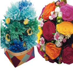 Paquet de 10 feuilles crépon supérieur 250x50 blanc