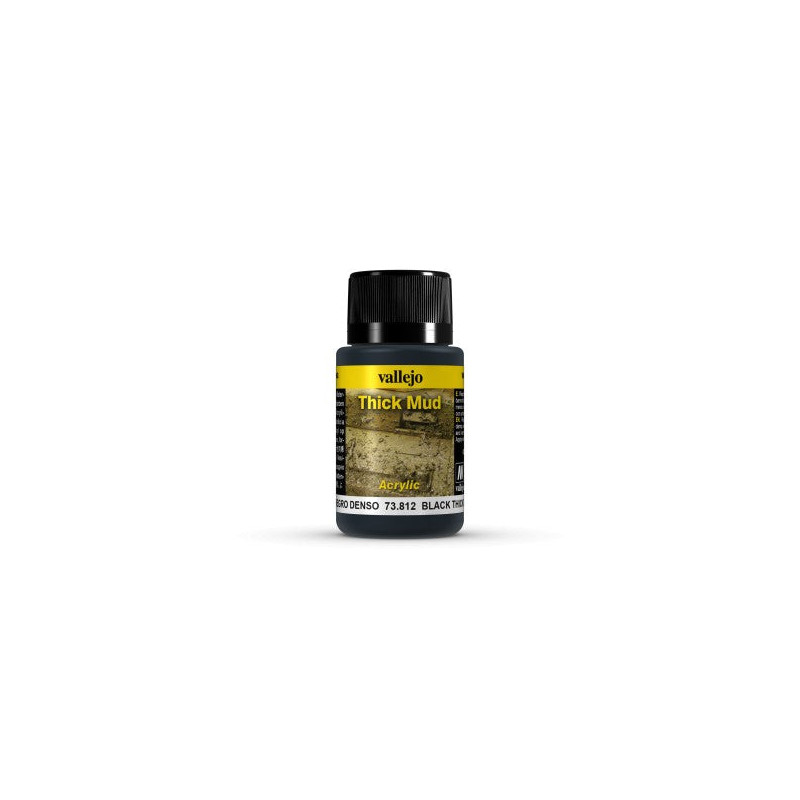 Peinture effets temps 40 ml : boue épaisse noire