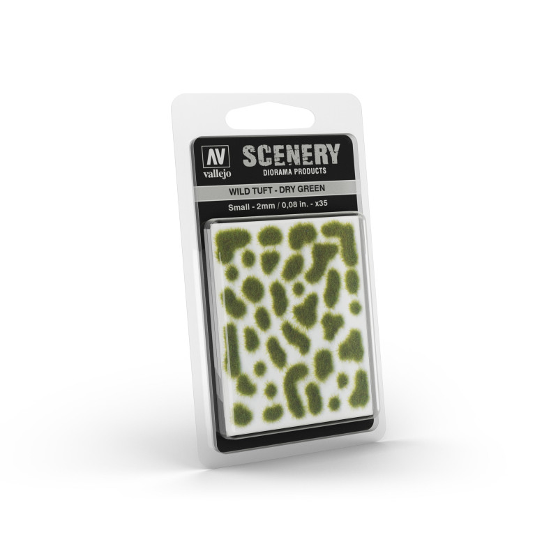 Végétation miniature adhésive : vert sec 2 mm