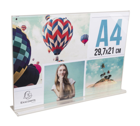 Porte-visuel droit horizontal A4