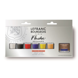 Set de 6 tubes de 20 ml de Peinture vinylique extra-fine Flashe + vern