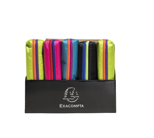Trousse carrée 2 compartiments TRICOLOR
