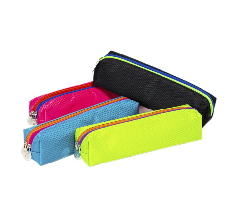 Trousse carrée 2 compartiments TRICOLOR